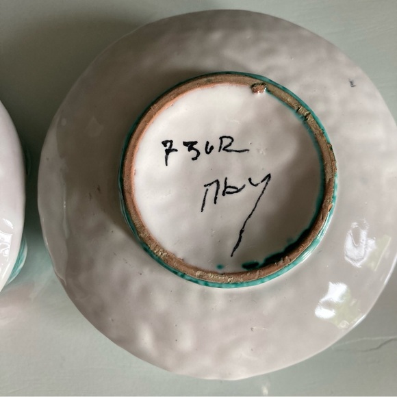 Italian Pottery Taper Candle Holders Set of 2 - Picture 5 of 8